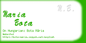 maria bota business card